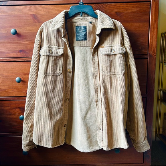 Buffalo David Bitton Beige Corduroy Shirt - Picture 2 of 3